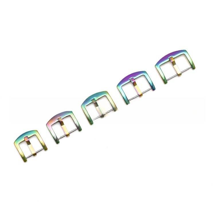 Hebilla de reloj de silicona Hebilla de presión de aceite de alta calidad Hebilla de aguja de acero inoxidable Hebilla de reloj de metal 20 mm 22 mm accesorios de reloj_voghion.com