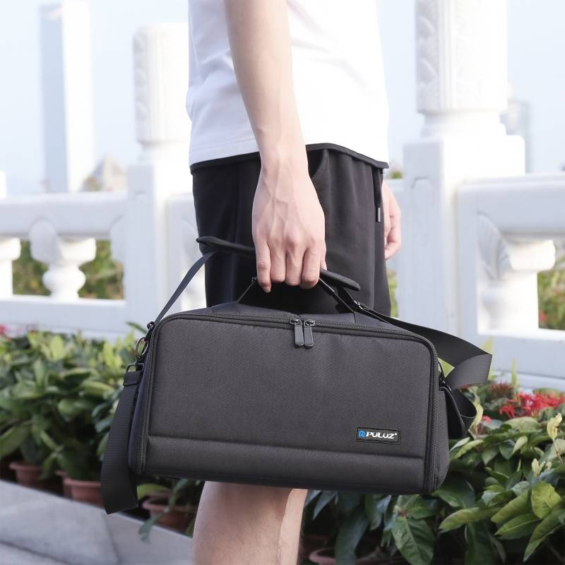 Draagbare camera crossbody schoudertas digitale opslag lens tas (zwart)_voghion.com