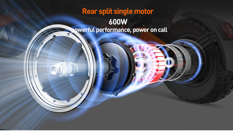 JOYOR S5-Z 10" bezceļu elektriskais saliekamais skrejritenis 600 W motors 48 V 13 Ah akumulators_voghion.com
