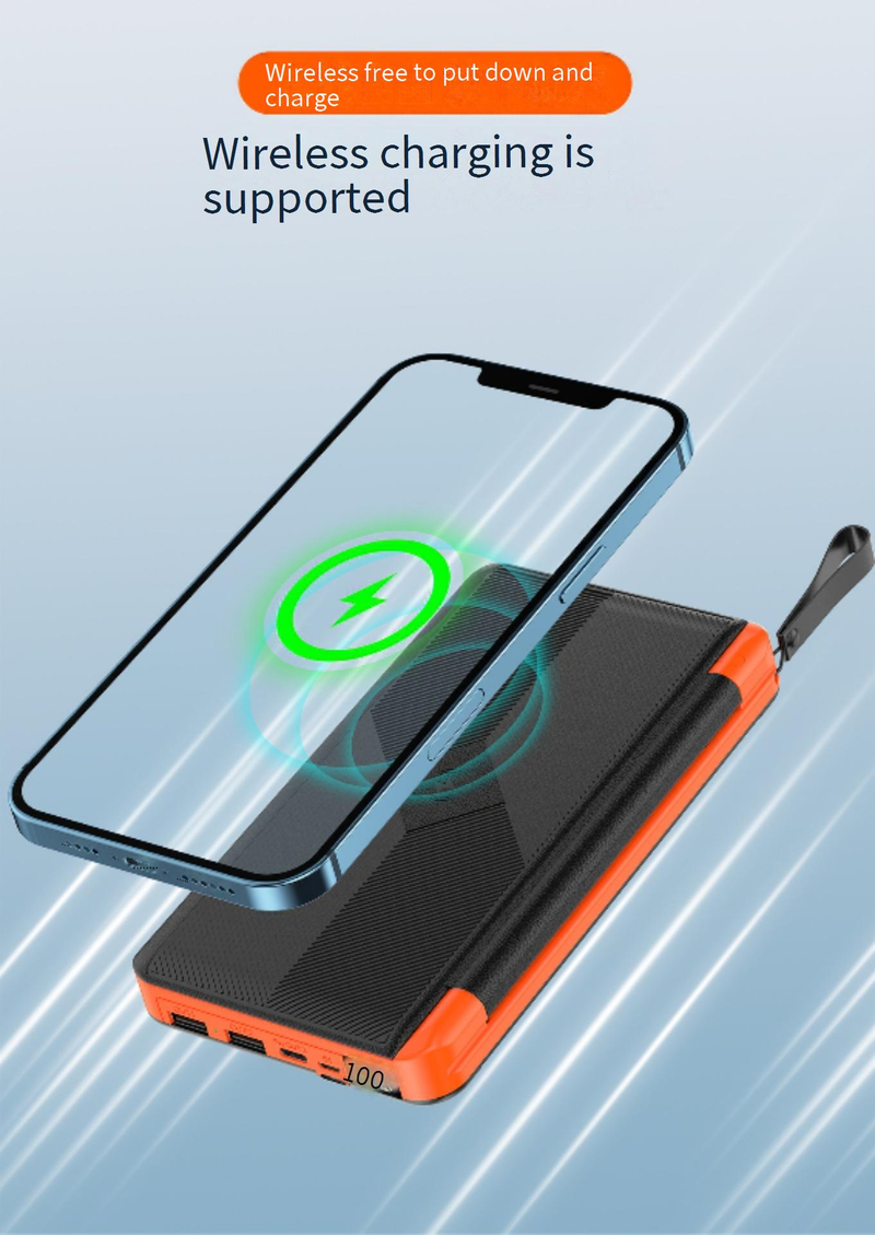 Power Bank Multifunktionales faltbares Solarladegerät 20000 MAh Mobile Power Bank mit großer Kapazität für Camping im Freien_voghion.com