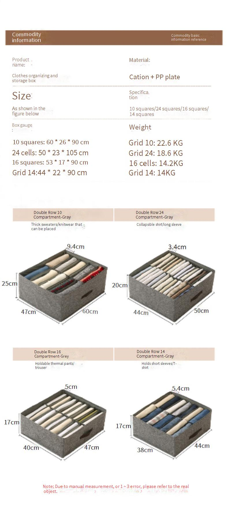 Foldable Clothes Storage Box With Double Compartments - Drawer Organizer For Underwear Socks & Pants Dustproof & Space-Saving_voghion.com