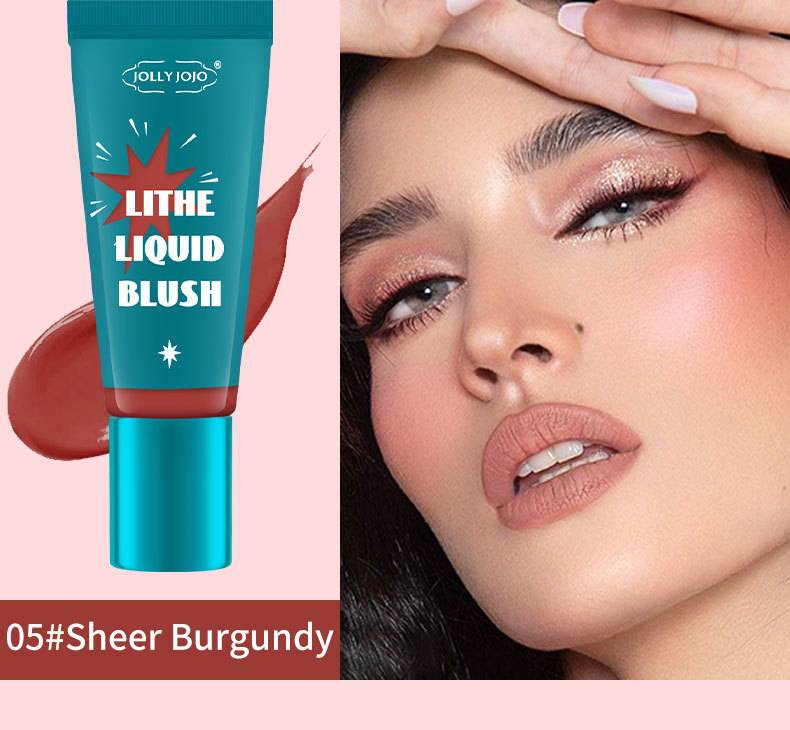 JOLLYJOJO Liquid Blush: Vielseitig einsetzbar für Lippen und Wangen, natürliche Kontur, glatt und zart, Einzelfarbe_voghion.com