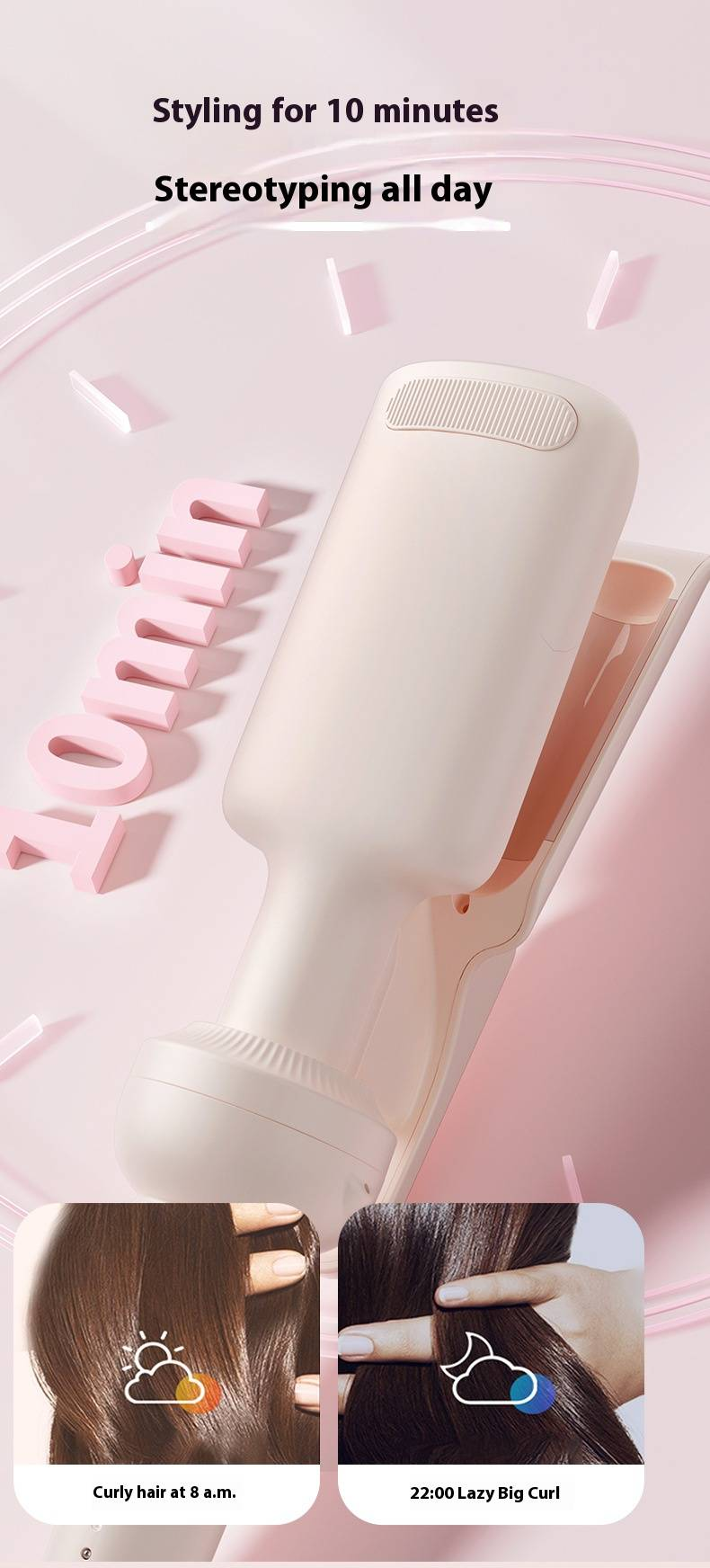 32mm Curling Iron, Straightener & Hair Styler With Tourmaline Ceramic & 15 Heat Settings – Salon-Grade For Waves, Straight & Voluminous Hair_voghion.com