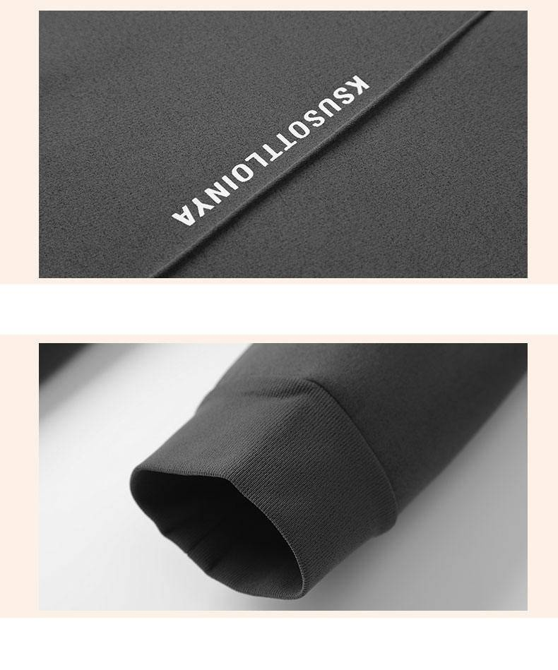 Herren-Sweatshirt mit Rundhalsausschnitt, lässig, lockere Passform, langärmliges Pullover-Oberteil für Teenager und junge Erwachsene (Schwarz, Graugrün, Dunkelgrau)_voghion.com