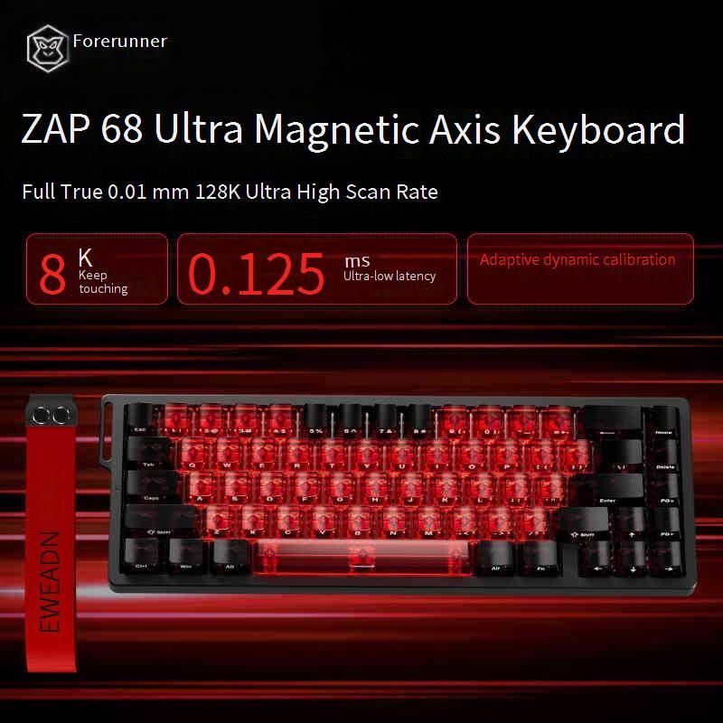 Clavier de jeu ZAP68 à axe magnétique – Temps de réponse de 0,01 ms, taux d'interrogation de 128 000 Hz, taux de rapport de 8 000 Hz, trois modes_voghion.com