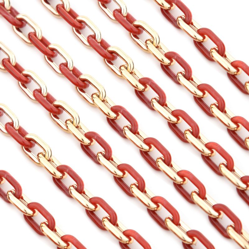 Collana in acrilico con cerchio liscio versatile INS, moda fai da te, catena per maschera staccabile, accessori per gioielli_voghion.com