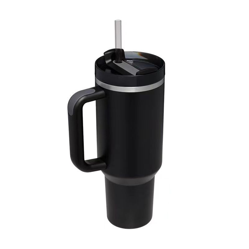 Large capacity 40oz car with straw handle Portable Ice Bully Cup American 304 stainless steel thermos cup_voghion.com