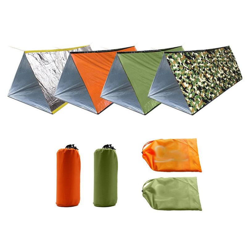 【 14000 People Collection 】 Lightweight Outdoor Camping Travel Emergency Tent, Rain Sun Wind Proof, Moisture-proof, Easy_voghion.com