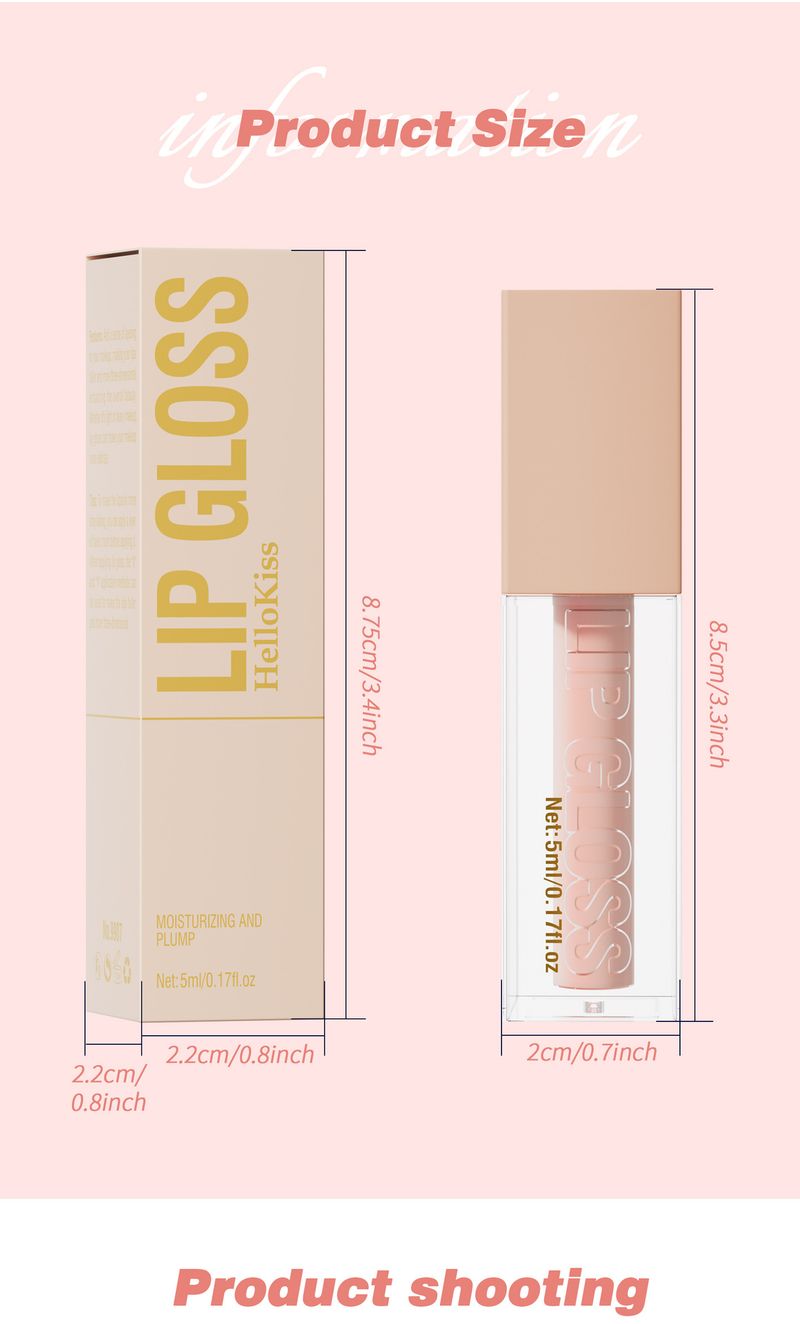 HelloKiss Natural Fine Sparkling Pearl Gloss Lichtgewicht hydraterende spiegelglazuur Liphoning_voghion.com