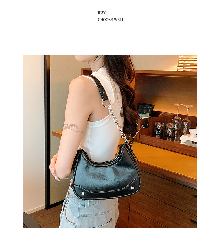 Niche haut de gamme chaîne aisselle sac pour femmes 2023 été nouveau Style Simple polyvalent sac à bandoulière une pièce livraison directe_voghion.com