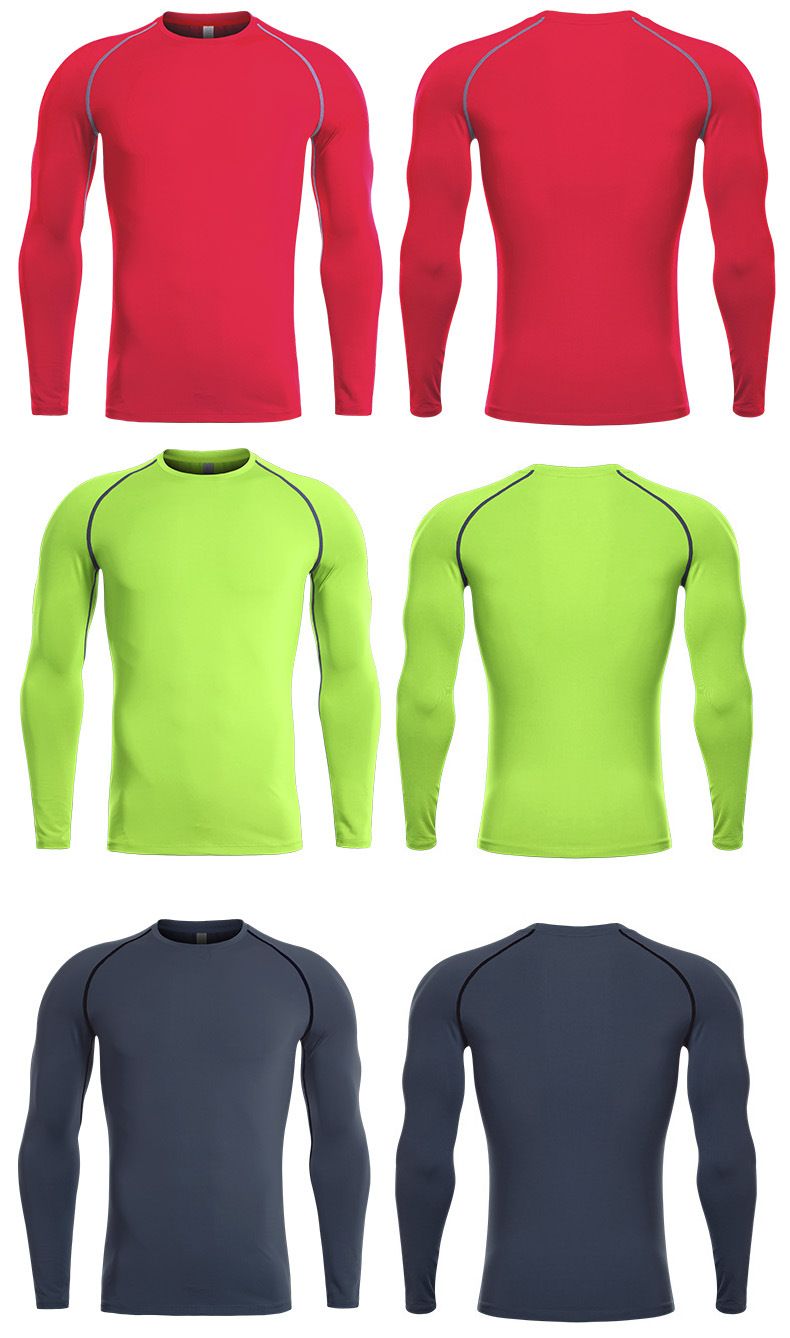Multi Functional Fitness Suit Men's Four Season High Elasticity Breathable Quick Drying Long Sleeved Sportswear_voghion.com