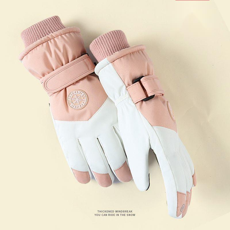 Skijacke für Herren und Damen im Winter, mit Fleece-Wärme verdickt, Touchscreen zum Schutz vor Wind und Kälte, Radfahren im Freien_voghion.com