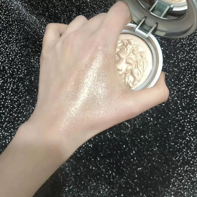 MUGELEEN Lion Ginger High Light Nose Repairing Color Makeup Disc Powder Blusher Ginger One Face Fine Flash High Light Disc_voghion.com