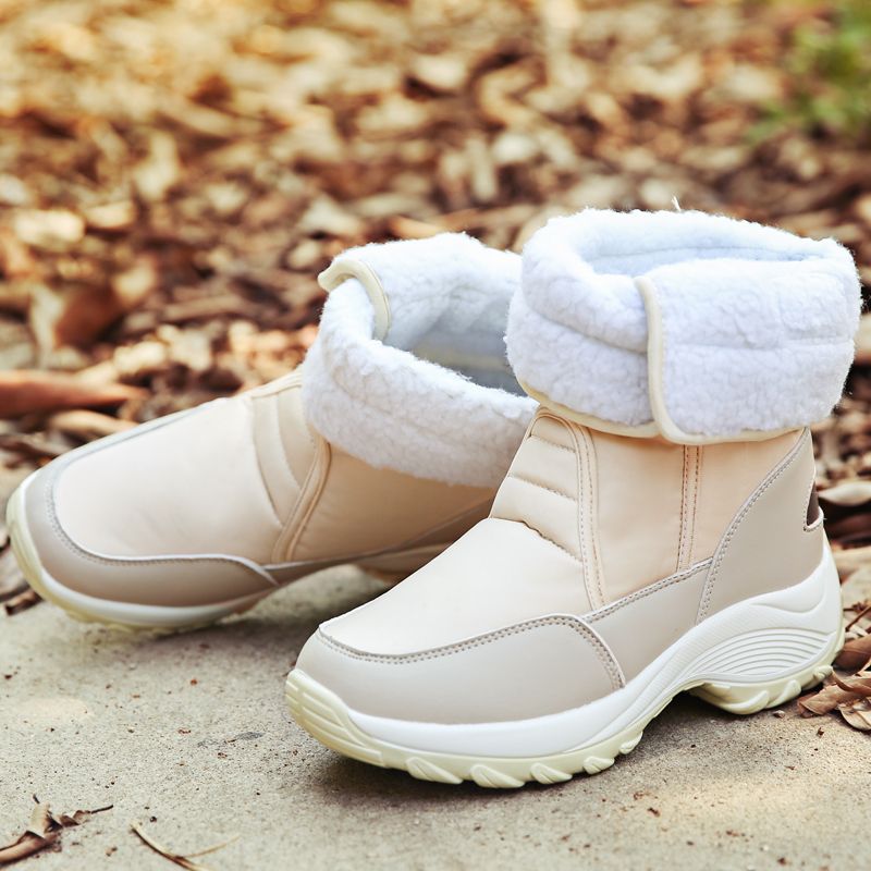HZCL New High-top Cotton Shoes With Suede Warm Women's Shoes And Long-barreled Snow Boots In Winter_voghion.com