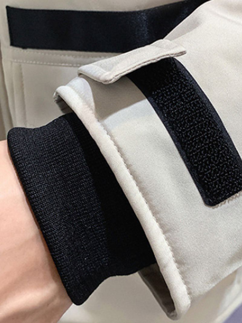 Chaqueta de invierno coreana para hombre, gruesa, cálida, corta, para trabajo al aire libre, con capucha, cremallera, plumón de pato blanco._voghion.com