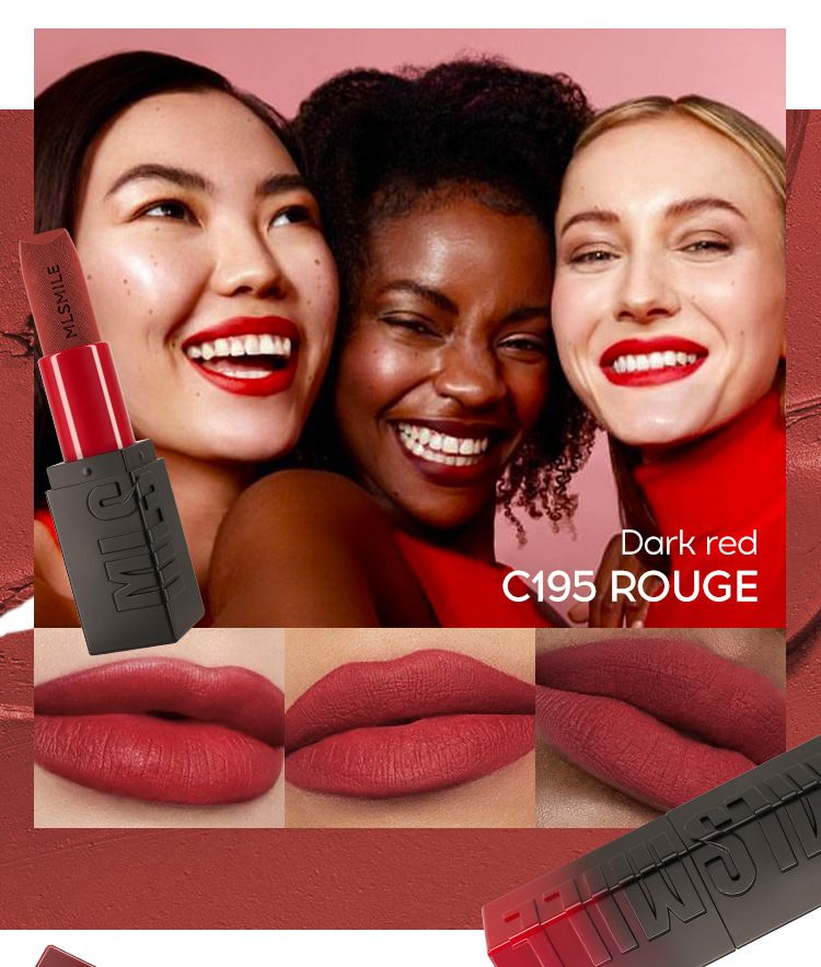 MLSMILE Embossed Matte Lipstick Set Easy To Color Moisturizing Lipstick Natural Nude Color 3 Pieces_voghion.com