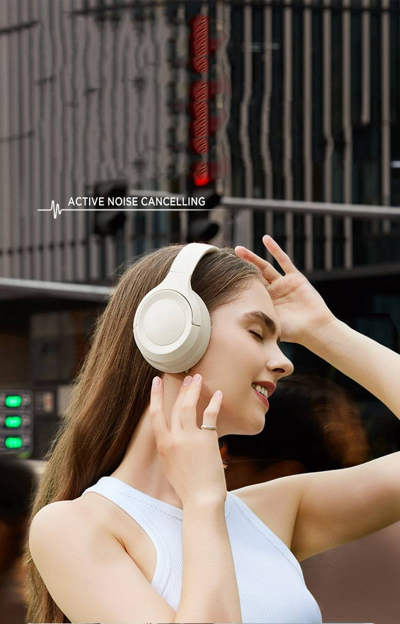 Neues ANC-Headset mit aktiver Geräuschunterdrückung, Bluetooth-Kopfhörer, lange Lebensdauer, einfach zusammenklappbares kabelloses Bluetooth-Headset_voghion.com