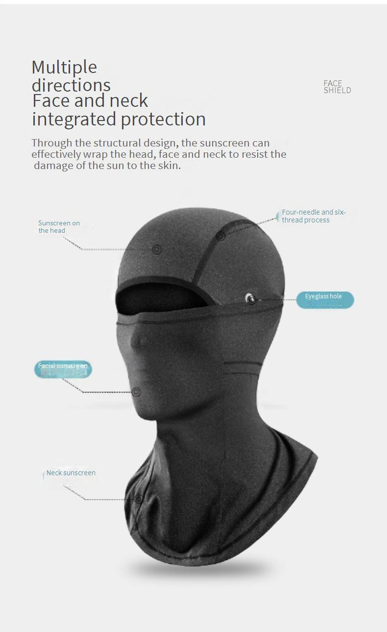 Solskyddshuvudbonad för motorcykel Helmask Halsduk Issilke Vår- och sommar vindtät mask för män och kvinnor_voghion.com