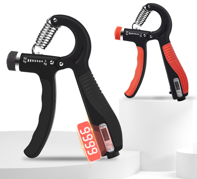 New R Type Electronic Counting Gripper, Easy To Adjust The Strength To Enhance The Finger And Arm Strength Equipment Trainer_voghion.com