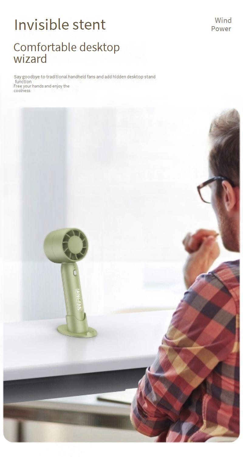 Handheld Turbo Fan - Ultra Quiet & Long Battery Life For Outdoor Office & Travel (Portable 3-Speed 12H Runtime)_voghion.com