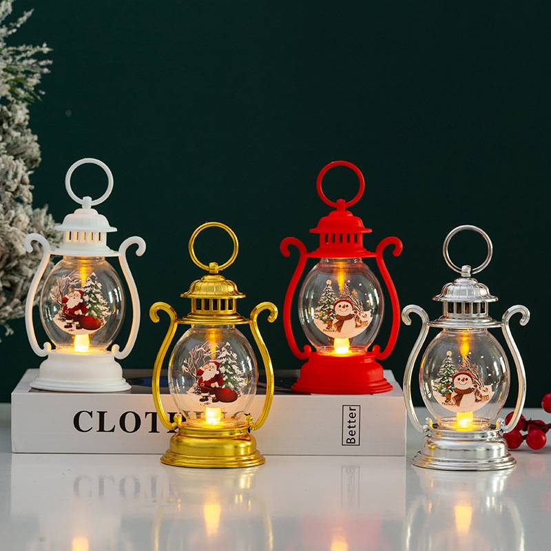Decoraciones navideñas, lámparas de aceite pequeñas, creativas y luminosas para niños, adornos de escritorio, accesorios de decoración, adornos colgantes._voghion.com
