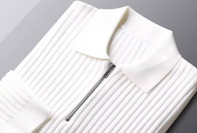 Pull rétro zippé en tricot pour homme – Col châle classique, mélange d'acétate respirant, coupe décontractée pour l'hiver, noir/blanc/gris_voghion.com