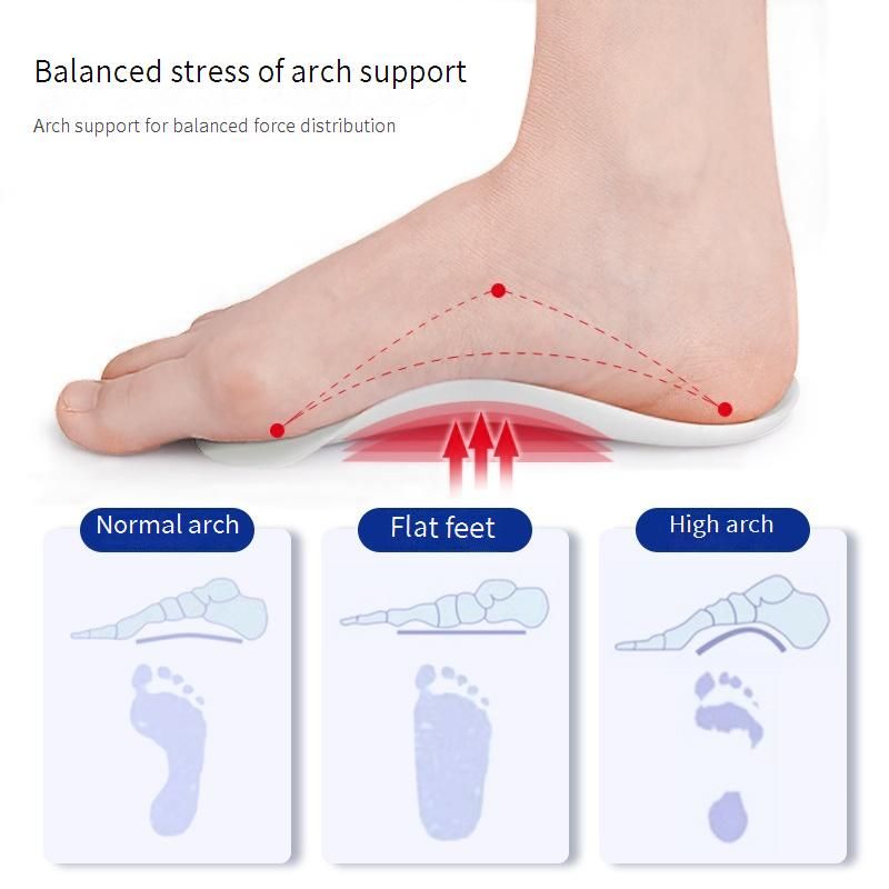 Atmungsaktive und herausnehmbare Einlegesohlen zur Unterstützung des Fußgewölbes bei Plattfüßen – verstellbare orthopädische Schuheinlagen für Damen und Herren (Silbergrau, 1er-Pack)_voghion.com