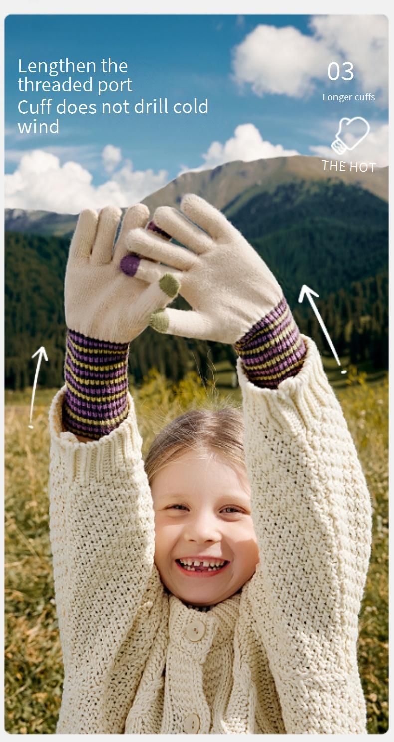 Kids Convertible Gloves – Fingerless & Mittens 2-in-1 For Writing & Play (Apple/Coin/Persimmon/Cloud Design, Ages 2-12)_voghion.com