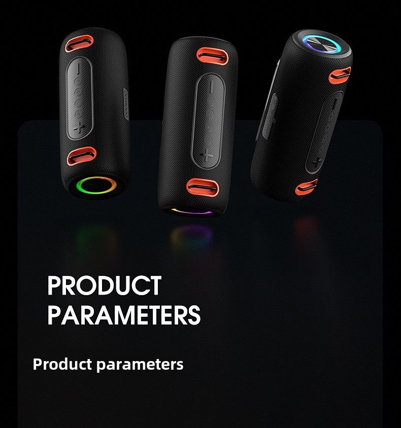 Tragbarer Bluetooth-Lautsprecher für den Außenbereich: 30 W Klangqualität, IPX6 wasserdicht, farbenfroher Lichteffekt, lange Akkulaufzeit, Anrufannahme, TF-Karte_voghion.com
