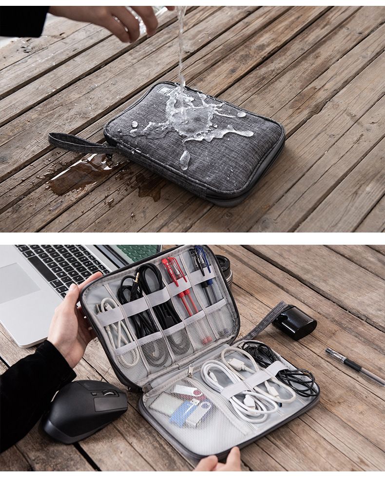 Funkcionális táskák Power Bank digitális tárolótáska Kationos kézi adatkábel tárolódoboz táska Multifunkcionális U lemezes digitális táska_voghion.com