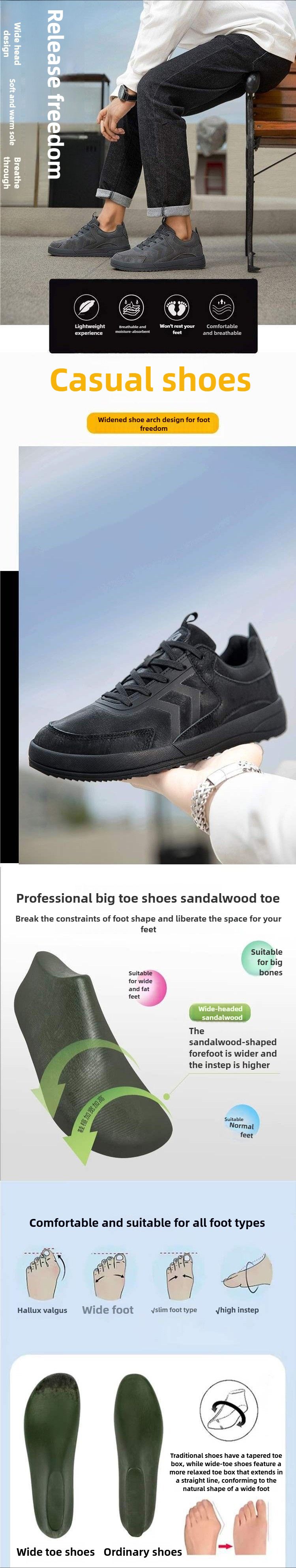 Scarpe da uomo larghe, autunno/inverno, tomaia in pelle, scarpe casual da uomo oversize, larghe, impermeabili, resistenti, comode e comode_voghion.com