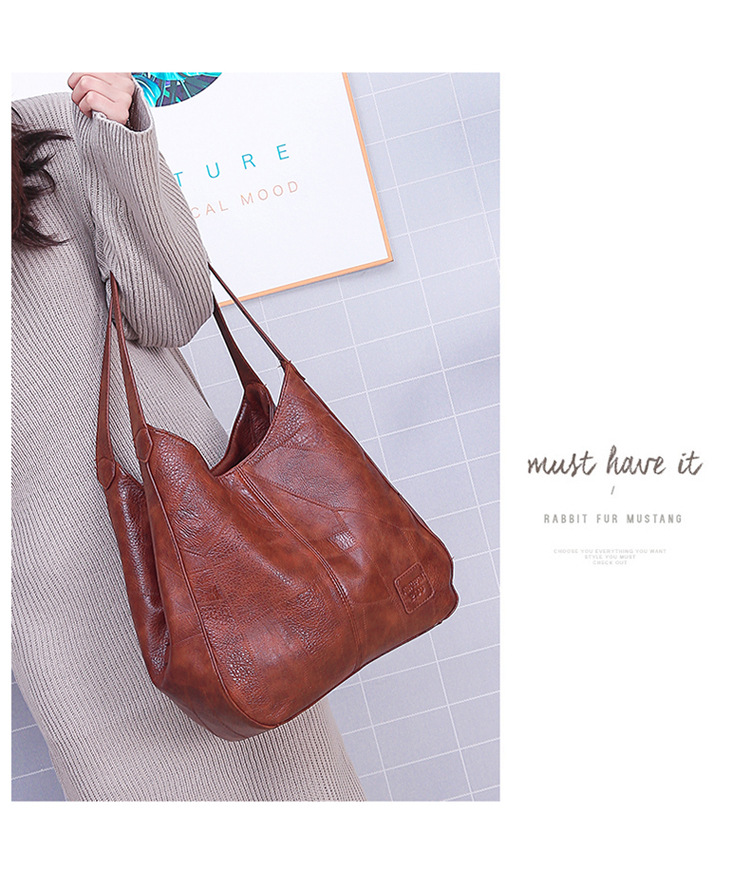 Nuova semplice borsa tote bag a tracolla inclinata a spalla singola in morbida pelle Lady Bag Fashion borsa per madre_voghion.com