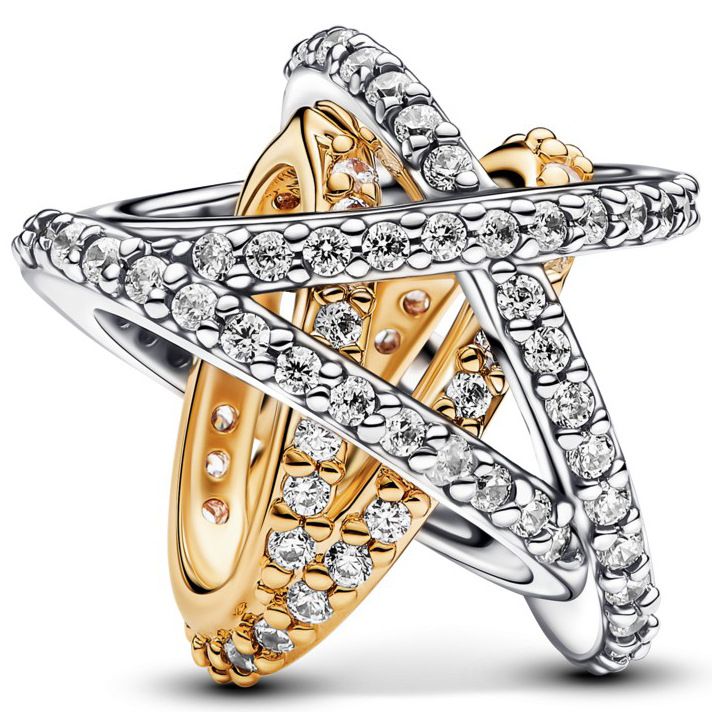 Pulseira faça você mesmo com pingente de estrela de oito pontas em formato de sol e lua banhado a cobre branco e prata_voghion.com