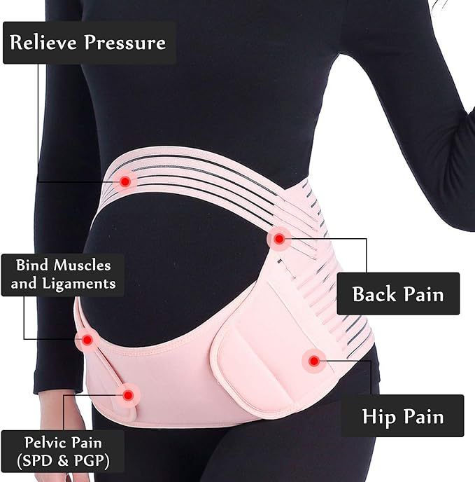 Cinto de suporte abdominal ajustável respirável para mulheres grávidas Cinto de suporte de cintura Cinto de aperto de cintura Cinto de cintura pré-natal_voghion.com