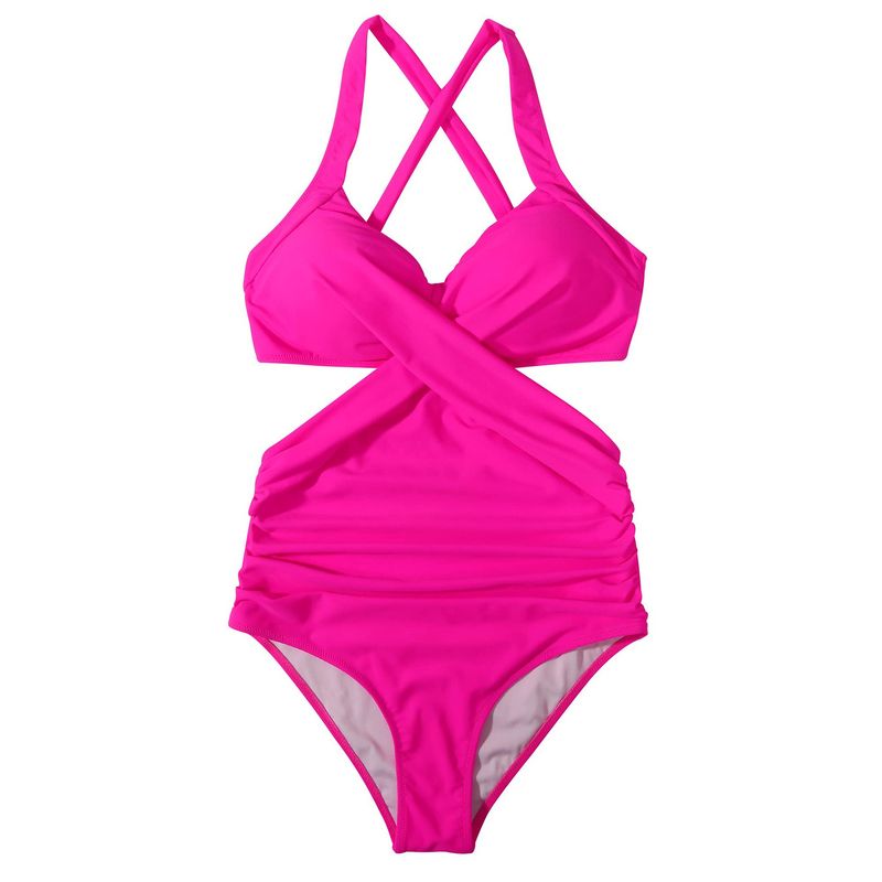 Maillot de bain une pièce à imprimé léopard pour femme_voghion.com