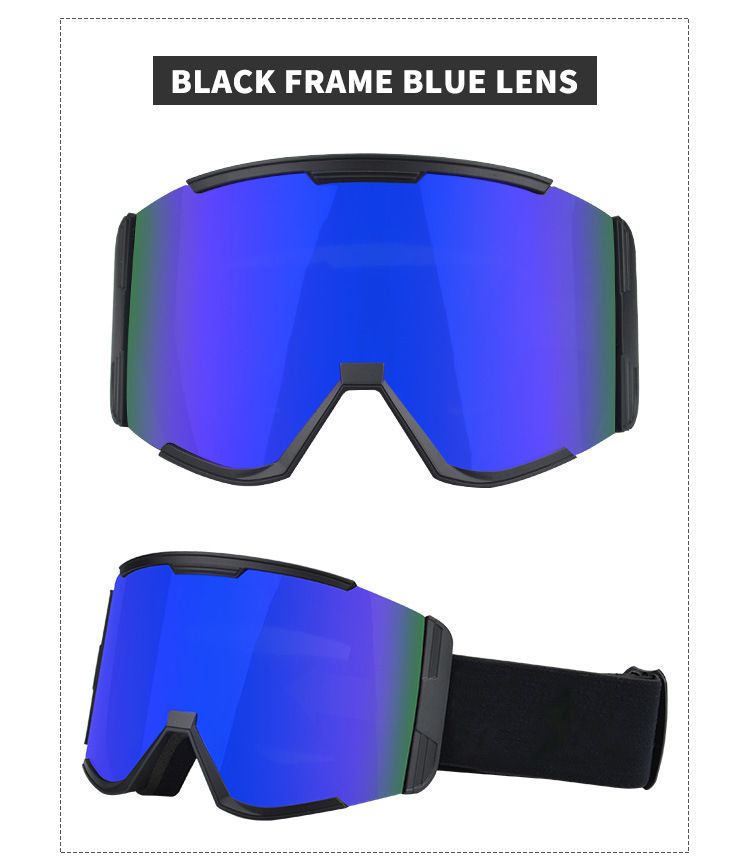 Suministros de esquí: Gafas de esquí, gafas de esquí para exteriores de alta definición, coloridas, resistentes al viento y a los rayos UV._voghion.com