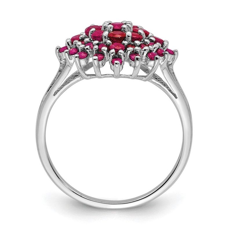 Sterling Silver Rhodium-plated Ruby Ring_voghion.com