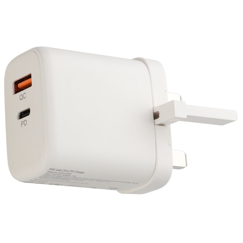 65W / 45W GaN USB C Schnellladegerät QC PD 3.0 für iPhone Samsung MacBook Pro Laptop_voghion.com