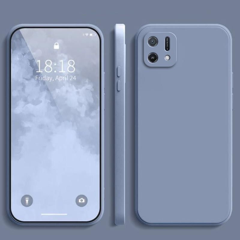 Case For Oppo A16K / A16e Simple Plain Color Anti Drop Silicone Shockproof Protective Cover Phone Case_voghion.com