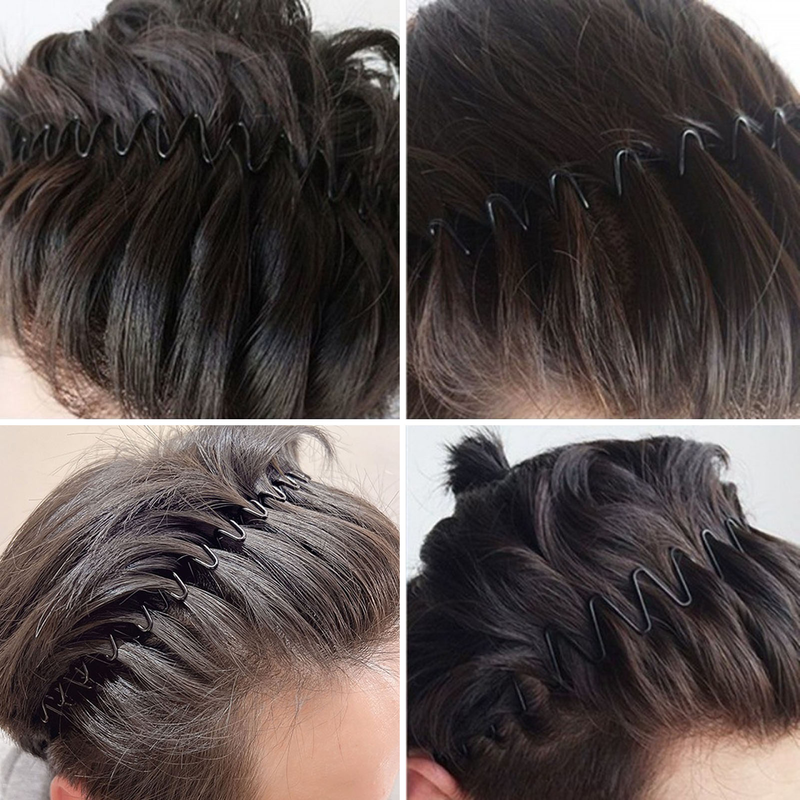 Drivedirect unisexe bandeau élastique Mrtal ondulé cheveux cerceau frange cheveux fixe Invisible Flexible Sports de plein air bandeau_voghion.com