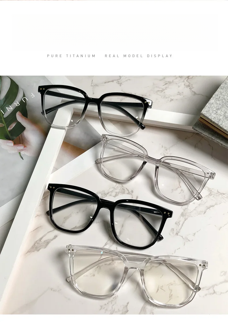 Transparent Computer Glasses Frame For Women And Men, Anti Blue Light Square Blocking Glasses, Optical Glasse_voghion.com