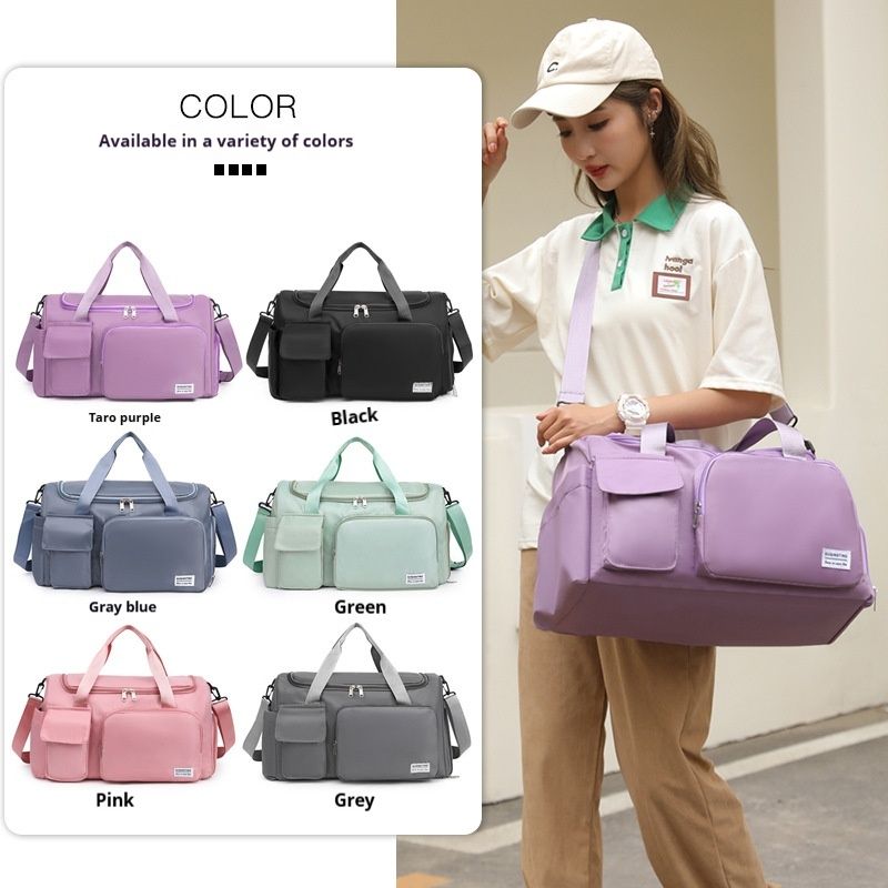 Einschultrige und Crossbody-Yoga-Fitnesstasche, Schwimmtrainingstasche mit großem Fassungsvermögen für Damen, Reisetasche für kurze Strecken_voghion.com