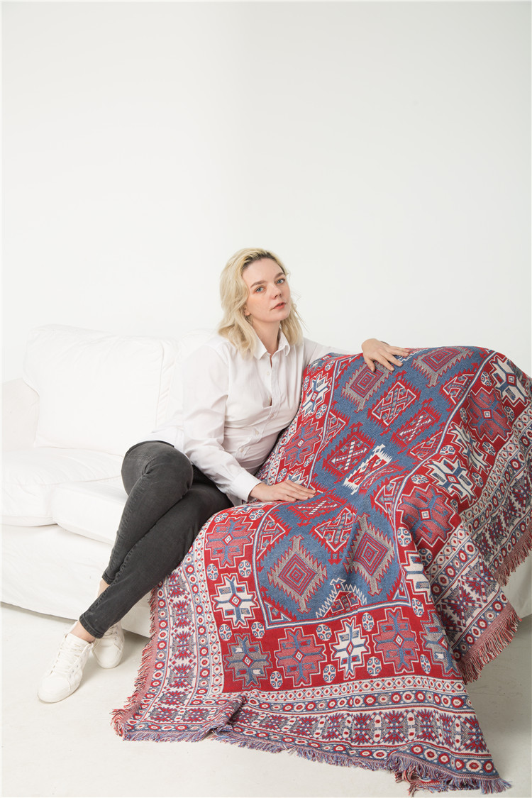 Campingtyg Etnisk Trådfilt Bohemisk soffa Filtöverdrag Filt Soffmatta Bröllopsdekoration Picknick_voghion.com