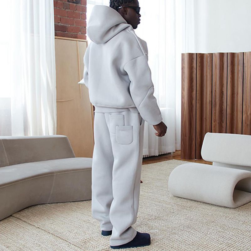 Unisex Oversized Hoodie & Jogger Set - Streetwear Casual Pullover Sweatshirt With Pockets, Comfortable Lounge Wear For Men & Women_voghion.com