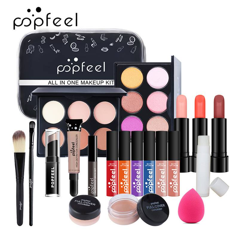20 pieces makeup set complete combination beginner girl Student Party natural light makeup_voghion.com