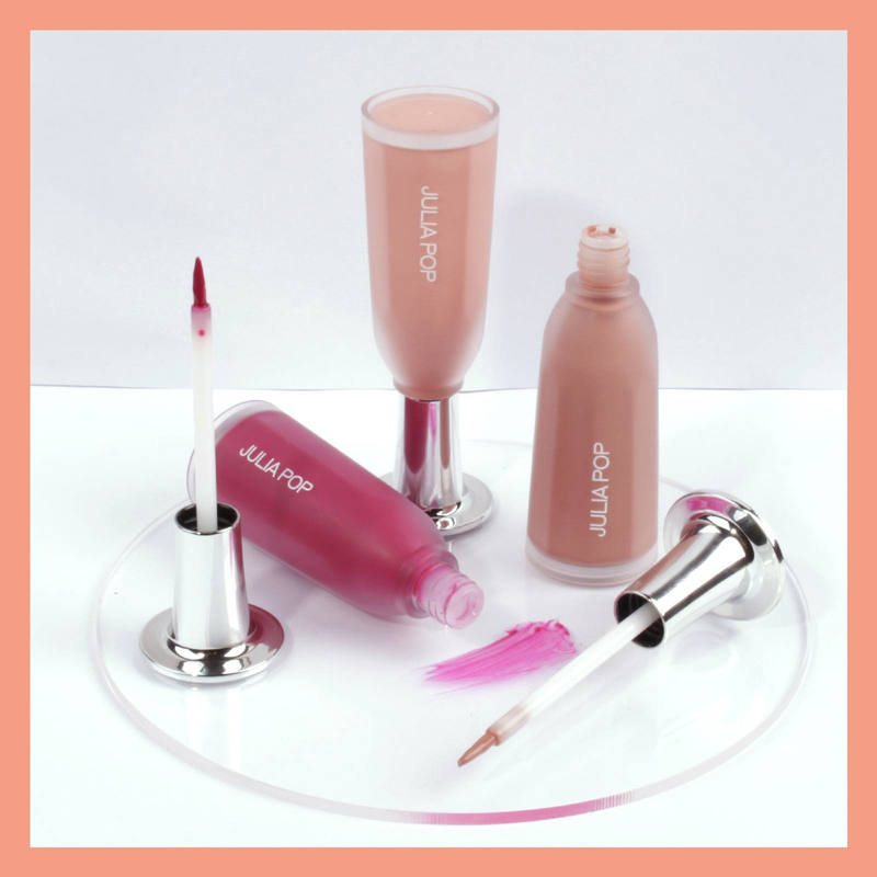 Új borospohár Folyékony pirosító Természetes keverés Rúzs Őszibarack Tender Pink Nude smink Válassz élénk színt_voghion.com