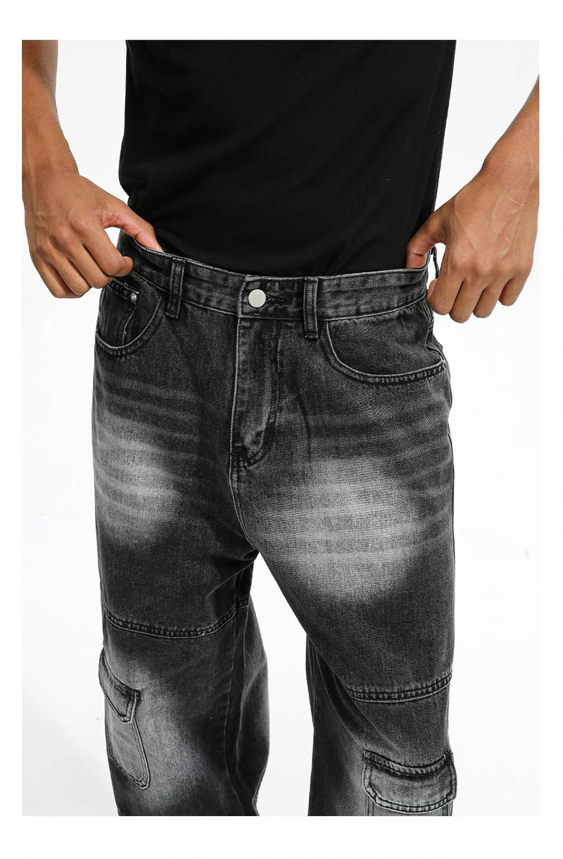 Roupas masculinas lavadas, branco, trabalho, jaqueta jeans, calças, conjunto_voghion.com