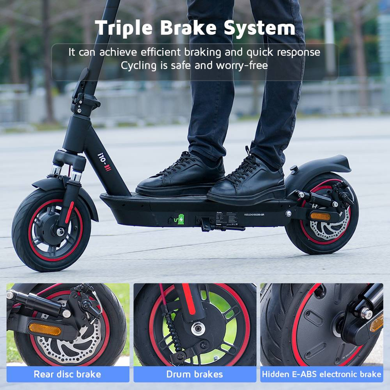 ISCOOTER I10 10" Folding Commuter Electric Scooter 650W Motor 42V 15Ah Battery_voghion.com