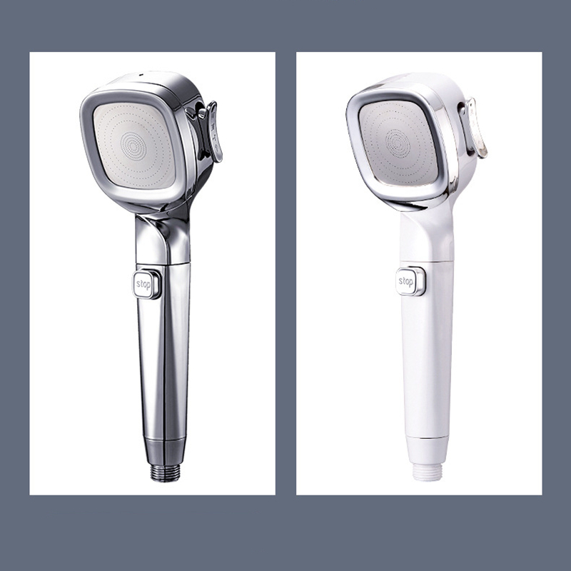 Shower Head Water Saving Spray 4 Mode Adjustable High Pressure Shower One-key Stop Water Massage Eco Shower Bathroom Accessories_voghion.com