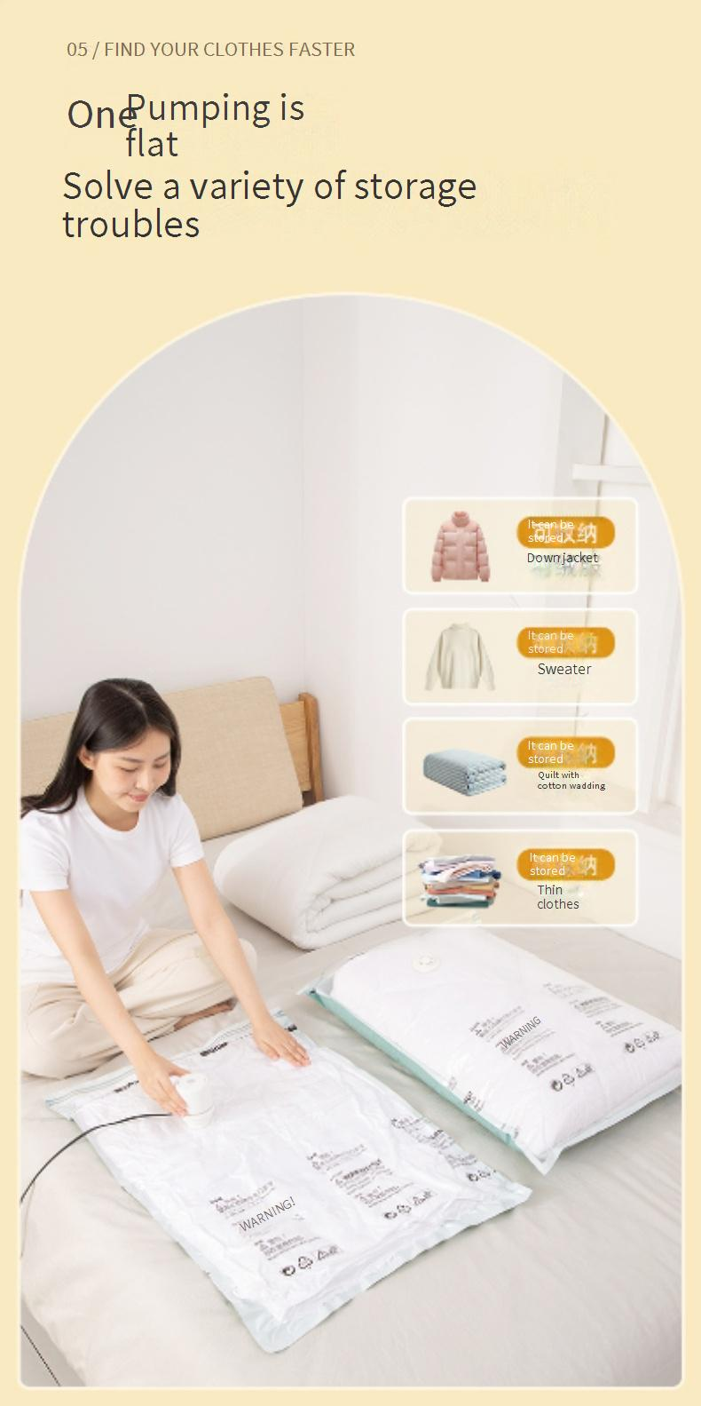 Vacuum Compression Bag Three Dimensional Bag Pumping And Pressing Dual Purpose Household Clothes Quilt Compression Bag Electric Pump Storage Bag Set_voghion.com